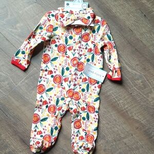 Baby Gear Red and Orange Footies One Piece Headband 3-6 Months